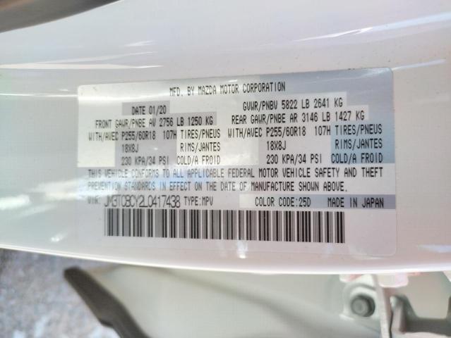 Photo 10 from auction – 2020 MAZDA CX-9 TOURI with VIN JM3TCBCY2L0417438