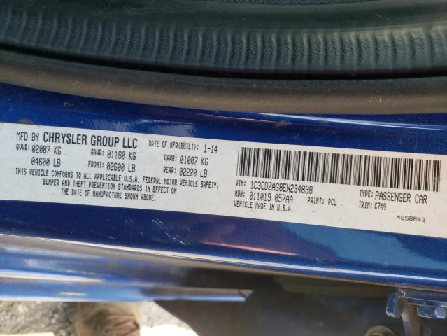 Photo 10 from auction – 2014 DODGE AVENGER SE with VIN 1C3CDZAG8EN234838