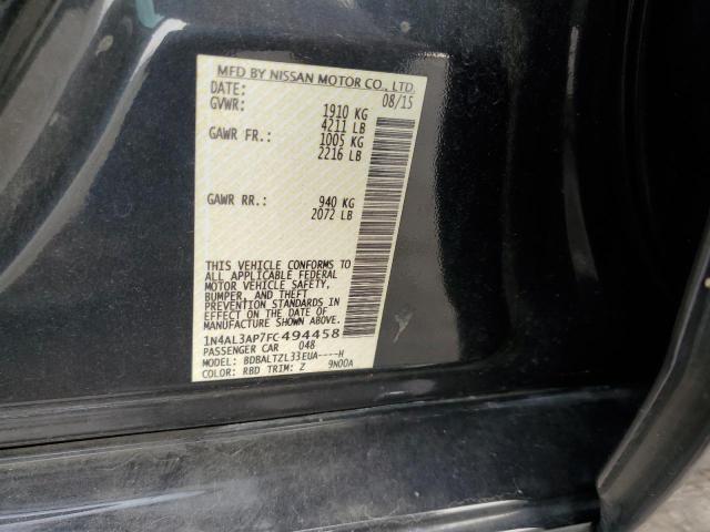 Photo 10 from auction – 2015 NISSAN ALTIMA 2.5 with VIN 1N4AL3AP7FC494458