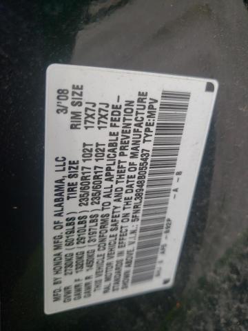 Photo 10 from auction – 2008 HONDA ODYSSEY TO with VIN 5FNRL38948B055437