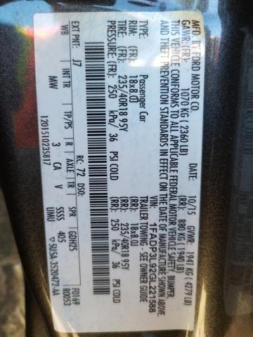 Photo 10 from auction – 2016 FORD FOCUS ST with VIN 1FADP3L92GL221588