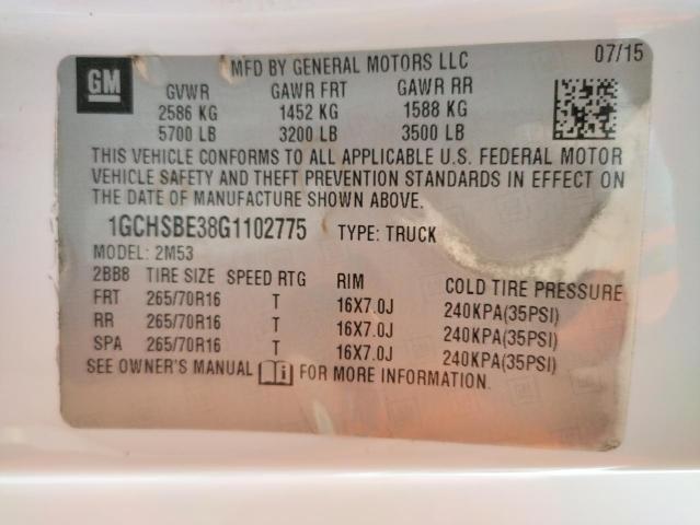 Photo 10 from auction – 2016 CHEVROLET COLORADO with VIN 1GCHSBE38G1102775