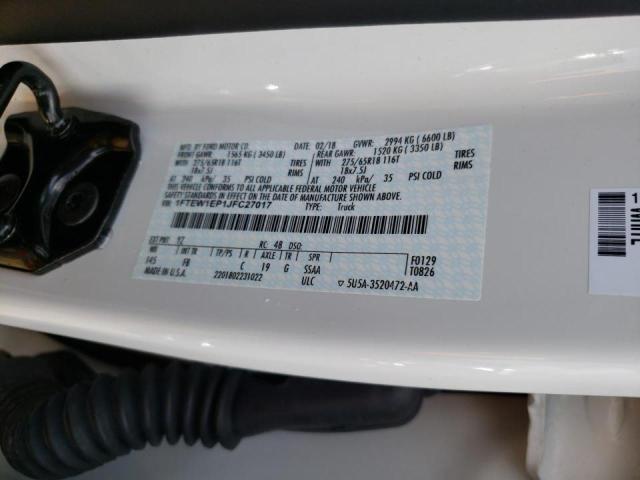 Photo 10 from auction – 2018 FORD F150 SUPER with VIN 1FTEW1EP1JFC27017