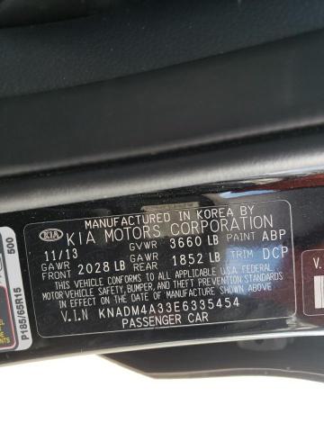 Photo 10 from auction – 2014 KIA RIO LX with VIN KNADM4A33E6335454