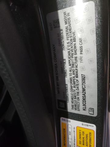 Photo 10 from auction – 2021 CHEVROLET SPARK 1LT with VIN KL8CD6SA2MC750927