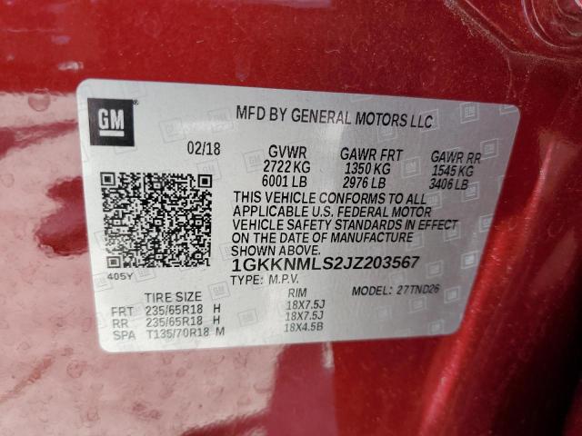 Photo 10 from auction – 2018 GMC ACADIA SLT with VIN 1GKKNMLS2JZ203567