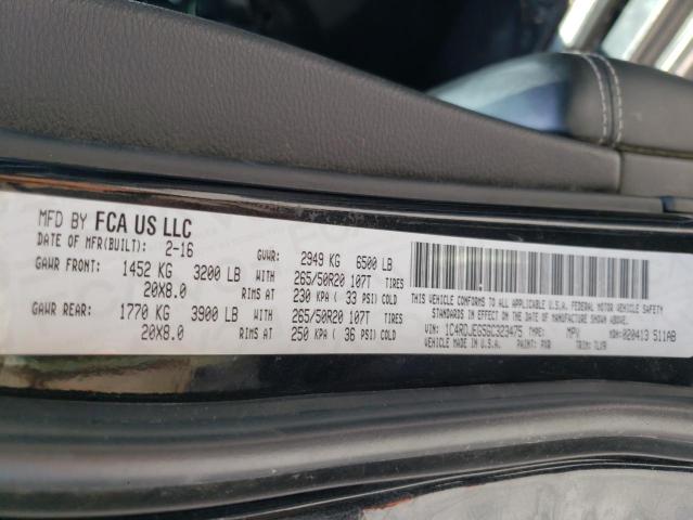 Photo 10 from auction – 2016 DODGE DURANGO CI with VIN 1C4RDJEG5GC323475