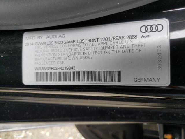 Photo 10 from auction – 2015 AUDI A7 PREMIUM with VIN WAUWGAFC3FN019843