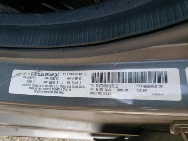 Photo 10 from auction – 2012 CHRYSLER 200 LX with VIN 1C3CCBAB0CN257123