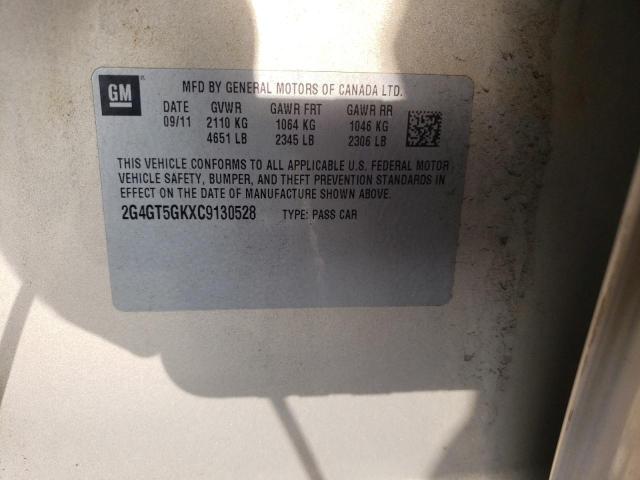 Photo 10 from auction – 2012 BUICK REGAL PREM with VIN 2G4GT5GKXC9130528