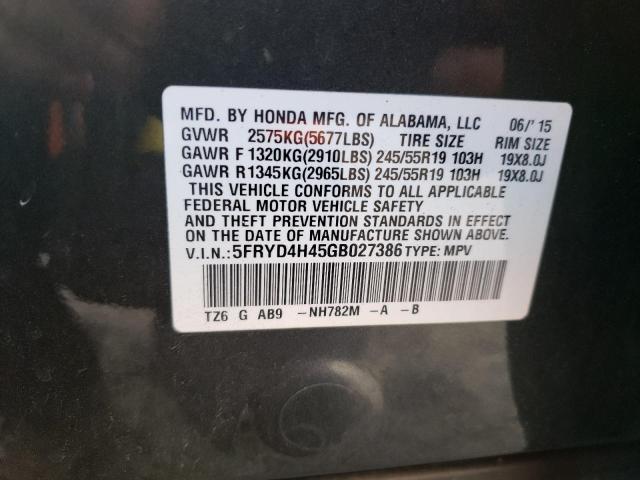 Photo 10 from auction – 2016 ACURA MDX TECHNO with VIN 5FRYD4H45GB027386