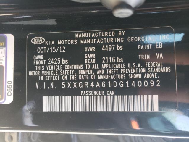 Photo 10 from auction – 2013 KIA OPTIMA SX with VIN 5XXGR4A61DG140092