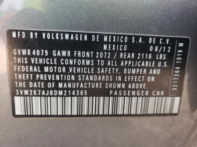 Photo 10 from auction – 2013 VOLKSWAGEN JETTA BASE with VIN 3VW2K7AJ8DM214365