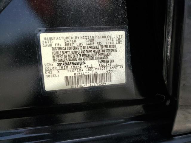 Photo 10 from auction – 2010 NISSAN SENTRA 2.0 with VIN 3N1AB6AP3AL695224