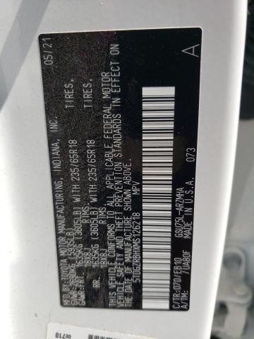 Photo 10 from auction – 2021 TOYOTA HIGHLANDER with VIN 5TDGZRBHXMS126218