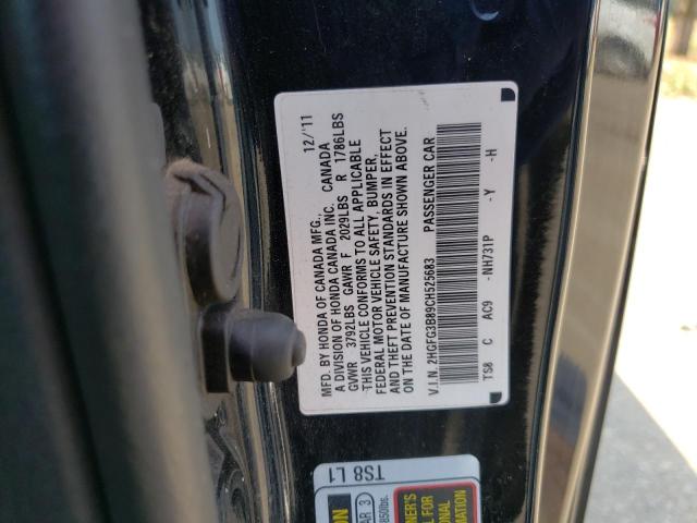 Photo 10 from auction – 2012 HONDA CIVIC EX with VIN 2HGFG3B89CH525683