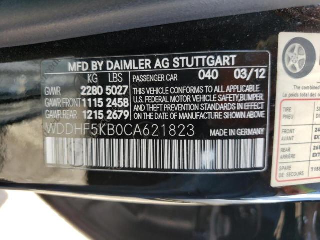 Photo 10 from auction – 2012 MERCEDES-BENZ E 350 with VIN WDDHF5KB0CA621823