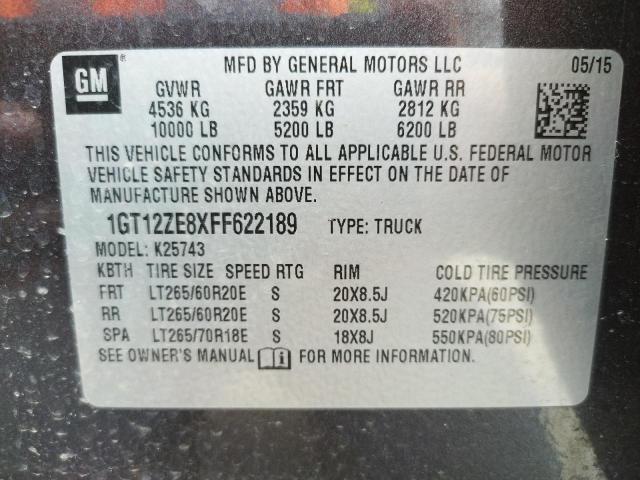 Photo 10 from auction – 2015 GMC SIERRA K25 with VIN 1GT12ZE8XFF622189