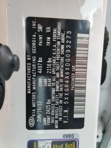 Zdjęcie 10 z aukcji – 2013 KIA OPTIMA z VIN 5XXGR4A6XDG093273