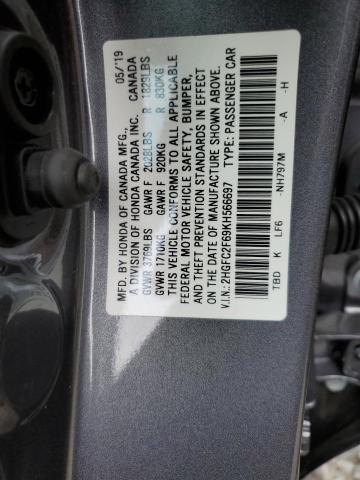 Photo 10 from auction – 2019 HONDA CIVIC LX with VIN 2HGFC2F69KH566697