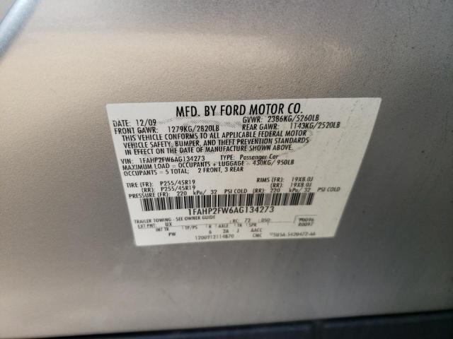 Photo 10 from auction – 2010 FORD TAURUS LIM with VIN 1FAHP2FW6AG134273