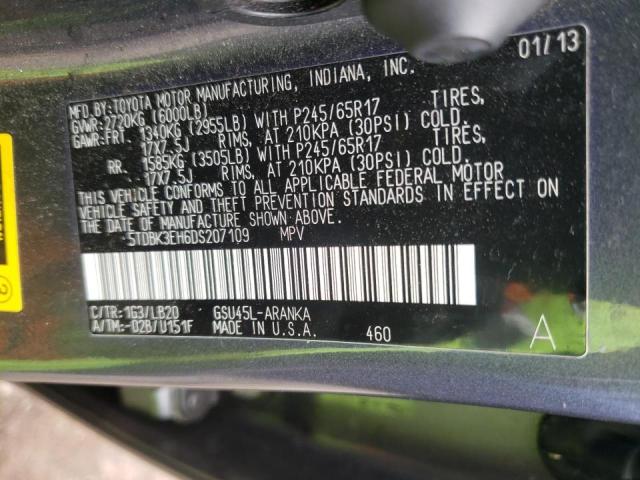 Photo 10 from auction – 2013 TOYOTA HIGHLANDER with VIN 5TDBK3EH6DS207109