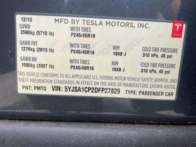 Photo 7 from auction – 2013 TESLA MODEL S with VIN 5YJSA1CP2DFP27829