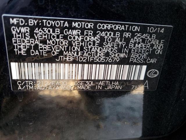 Photo 10 from auction – 2015 LEXUS IS 250 with VIN JTHBF1D21F5057679