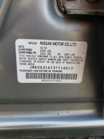 Photo 10 from auction – 2003 INFINITI I35 with VIN JNKDA31A13T114517
