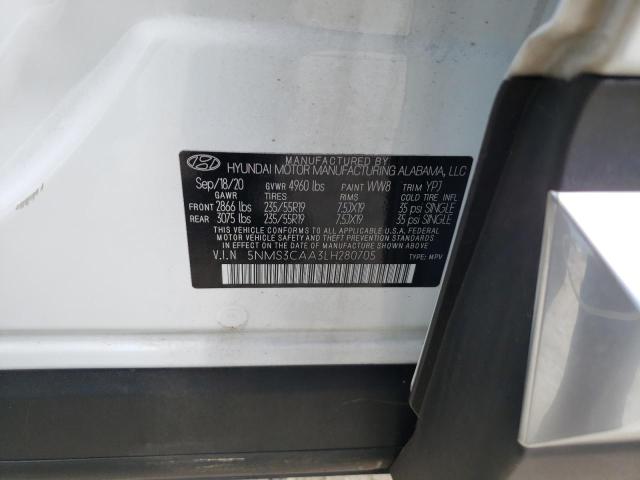 Photo 10 from auction – 2020 HYUNDAI SANTA FE S with VIN 5NMS3CAA3LH280705