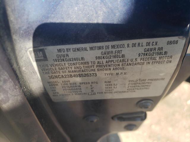 Photo 10 from auction – 2009 CHEVROLET HHR LT with VIN 3GNCA23B49S526373