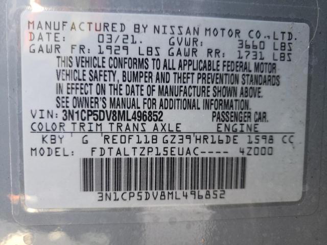 Photo 10 from auction – 2021 NISSAN KICKS SR with VIN 3N1CP5DV8ML496852