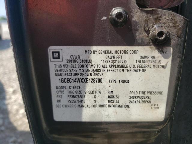 Photo 10 from auction – 1999 CHEVROLET SILVERADO with VIN 1GCEC14WXXE128700
