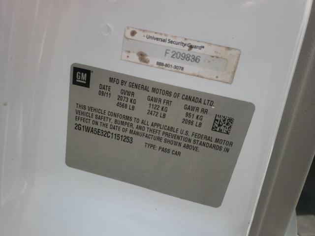 Zdjęcie 10 z aukcji – 2012 CHEVROLET IMPALA LS z VIN 2G1WA5E32C1151253