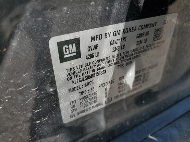 Photo 10 from auction – 2017 CHEVROLET TRAX 1LT with VIN KL7CJLSB5HB156333