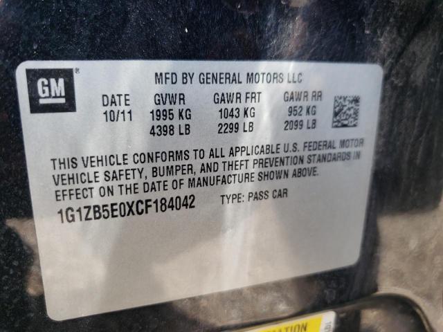 Photo 10 from auction – 2012 CHEVROLET MALIBU LS with VIN 1G1ZB5E0XCF184042
