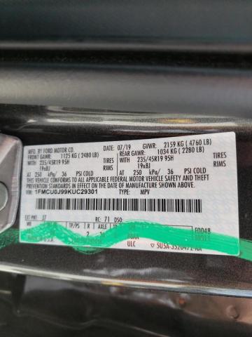 Photo 10 from auction – 2019 FORD ESCAPE TIT with VIN 1FMCU0J99KUC29301