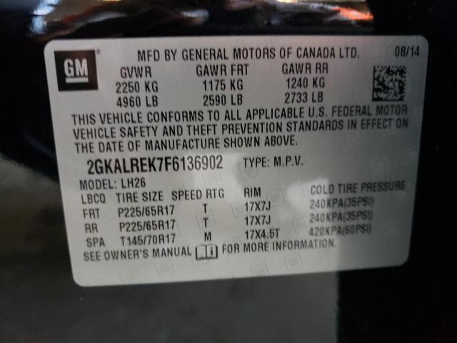 Photo 10 from auction – 2015 GMC TERRAIN SL with VIN 2GKALREK7F6136902