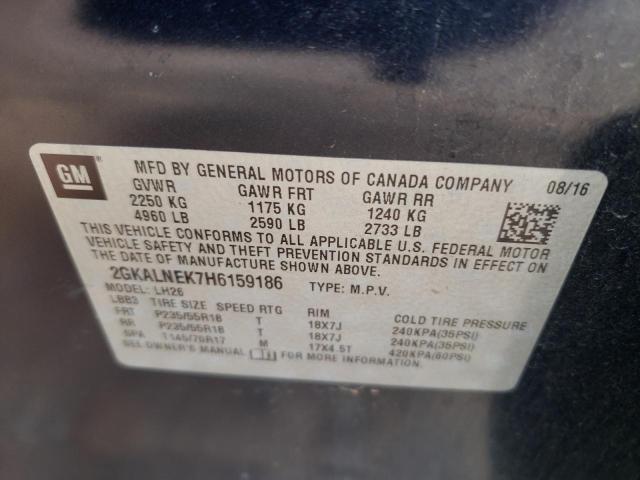 Photo 10 from auction – 2017 GMC TERRAIN SL with VIN 2GKALNEK7H6159186