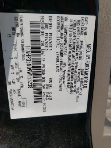 Photo 10 from auction – 2009 FORD FOCUS SE with VIN 1FAHP35N09W153238