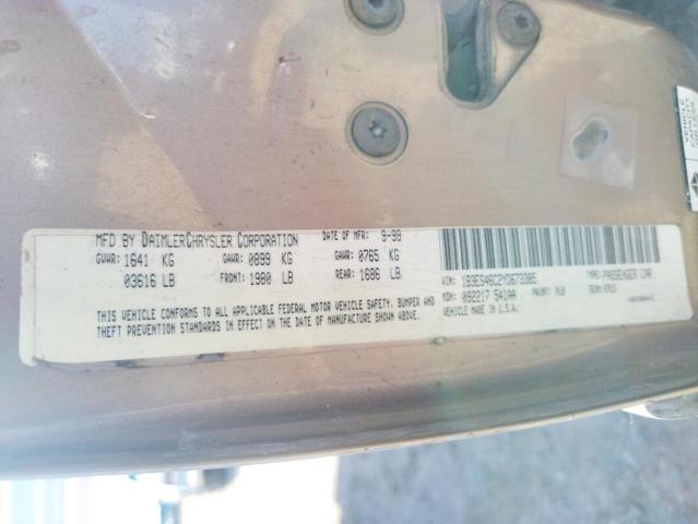 Photo 10 from auction – 2000 DODGE NEON BASE with VIN 1B3ES46C2YD673385