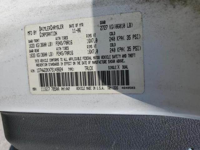Photo 10 from auction – 2007 DODGE DAKOTA ST with VIN 1D7HW22KX7S149824