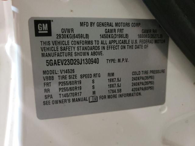 Photo 10 from auction – 2009 BUICK ENCLAVE CX with VIN 5GAEV23D29J130940