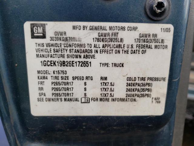 Photo 10 from auction – 2006 CHEVROLET SILVERADO with VIN 1GCEK19B26E172651