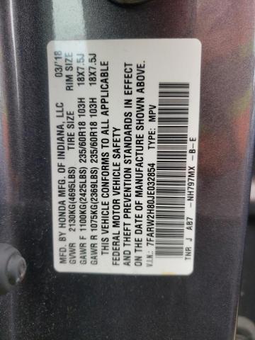 Photo 10 from auction – 2018 HONDA CR-V EXL with VIN 7FARW2H80JE032854