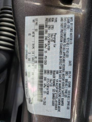 Photo 10 from auction – 2014 FORD FOCUS SE with VIN 1FADP3F21EL410065