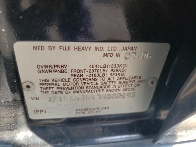 Photo 10 from auction – 2007 SUBARU IMPREZA OU with VIN JF1GG63647H800198