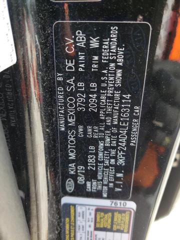Photo 10 from auction – 2020 KIA FORTE FE with VIN 3KPF24AD4LE163114