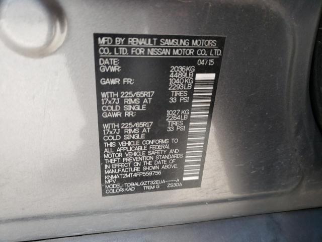 Photo 10 from auction – 2015 NISSAN ROGUE S with VIN KNMAT2MT4FP559756