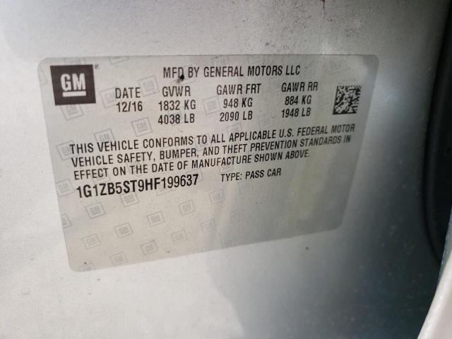 Photo 10 from auction – 2017 CHEVROLET MALIBU LS with VIN 1G1ZB5ST9HF199637